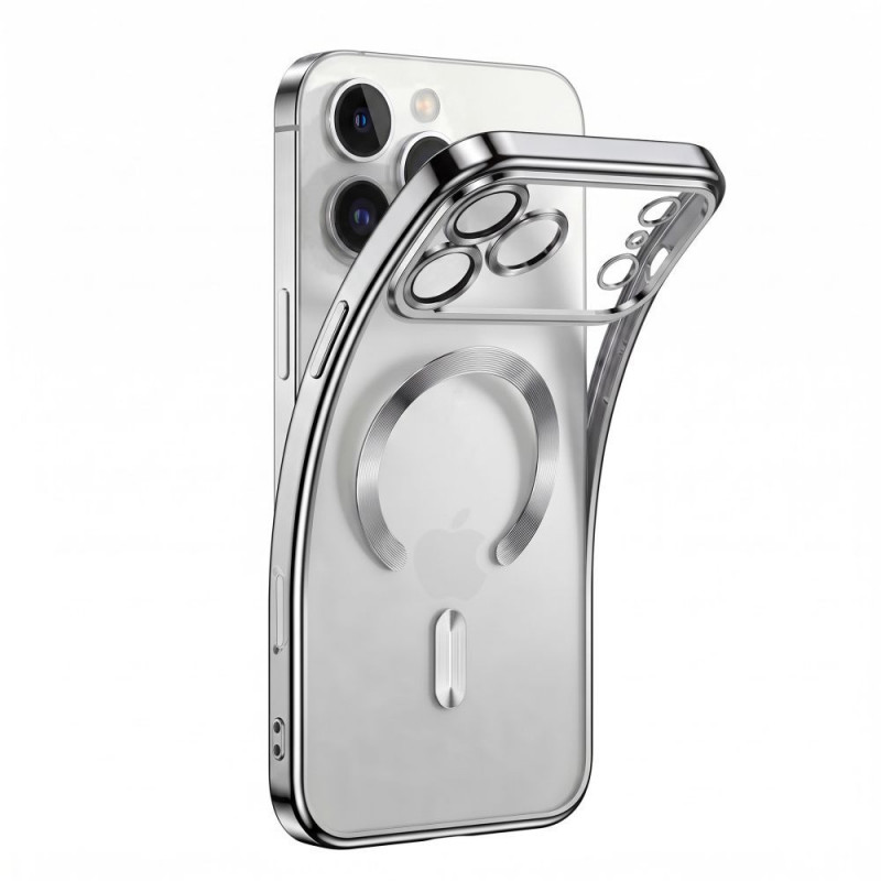 Tech-Protect Magflex MagSafe -kuori Apple iPhone 17 Pro / 18 Pro, kiiltävän hopeinen