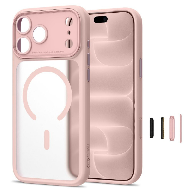 Tech-Protect MagPeak MagSafe CC Apple iPhone 17 Pro Max / 18 Pro Max -kuori THP6115, matta pinkki