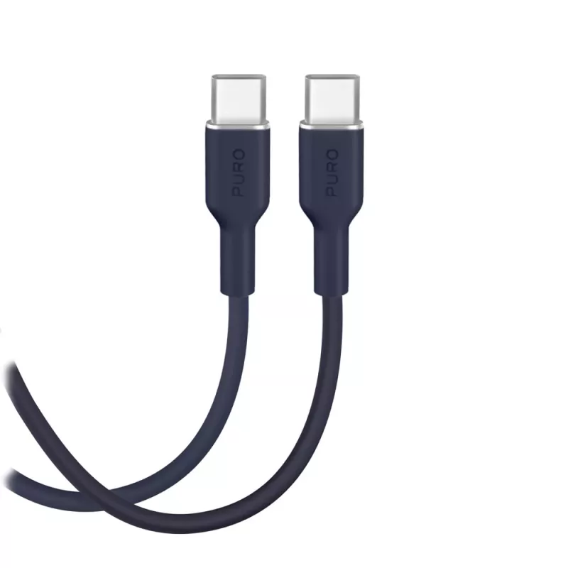 Puro Icon 60W USB-C - USB-C -kaapeli 1,5 m, laivastonsininen