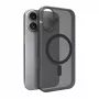 Puro Daylight MagSafe -yhteensopiva silikonikuori iPhone 17:lle, läpikuultava musta
