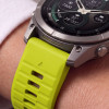 Tech-Protect silikoninen kelloranneke Garmin Fenix 5 / 6 / 6 Pro / 7 / 8 / 8 Pro / E / 9 / 9 Pro 47 mm, Volt Lime