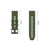 Tech-Protect silikoninen kellonranneke Garmin Fenix 5 / 6 / 6 Pro / 7 / 8 / 8 Pro / E / 9 / 9 Pro 47 mm, Military Green