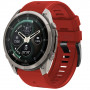 Tech-Protect silikoninen kellonranneke Garmin Fenix 5 / 6 / 6 Pro / 7 / 8 / 8 Pro / E / 9 / 9 Pro 47 mm, Crimson Red