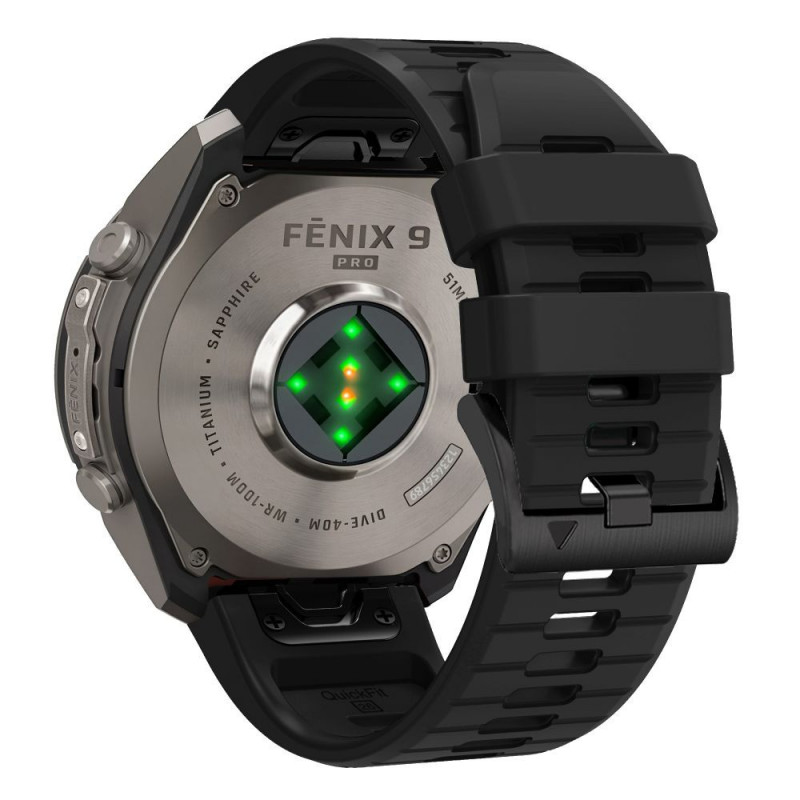 Tech-Protect silikoninen kellonranneke Garmin Fenix 5 / 6 / 6 Pro / 7 / 8 / 8 Pro / E / 9 / 9 Pro 47 mm, Obsidian Black