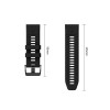 Tech-Protect silikoninen kellonranneke Garmin Fenix 5 / 6 / 6 Pro / 7 / 8 / 8 Pro / E / 9 / 9 Pro 47 mm, Obsidian Black