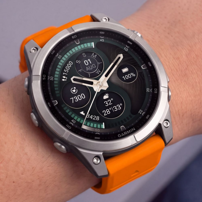 Tech-Protect Silikoninen kelloranneke Garmin Fenix 5 / 6 / 6 Pro / 7 / 8 / 8 Pro / E / 9 / 9 Pro 47 mm, Signal Orange