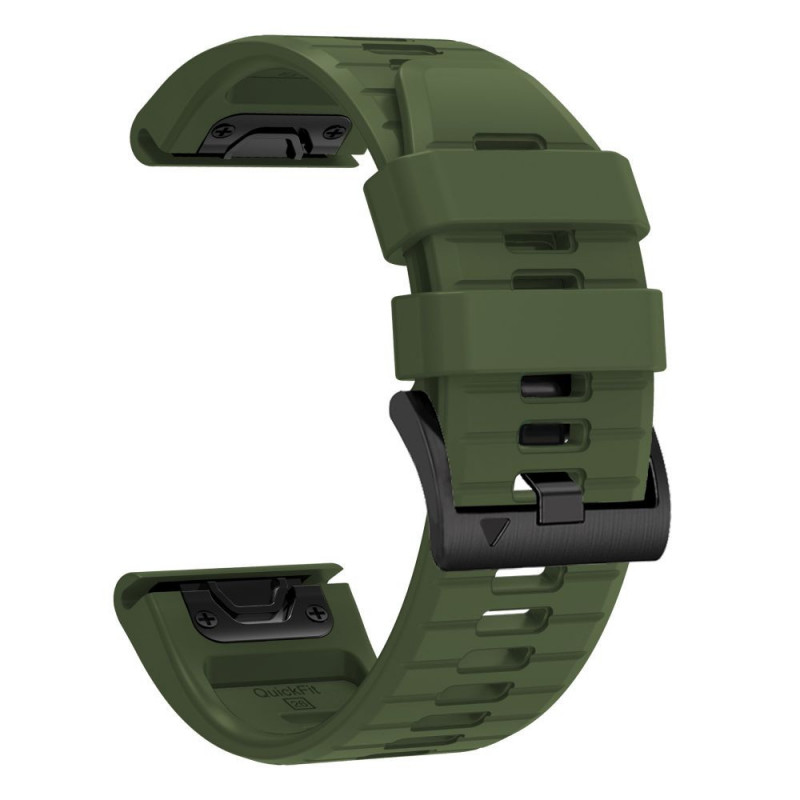 Tech-Protect silikoninen kellonranneke Garmin Fenix 5 / 6 / 6 Pro / 7 / 8 / 8 Pro / E / 9 / 9 Pro 51 mm, Military Green