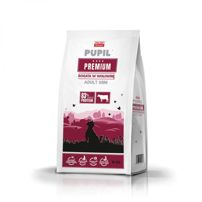 PUPIL Premium Mini Rich in Beef -kuivakoiranruoka, 10 kg