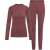Viking Meriboo Lady Set Merino naisten merinovillainen aluskerrasto, pinkki, M