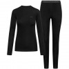 Viking Meriboo Lady Set Merino naisten aluskerrasto, musta, M