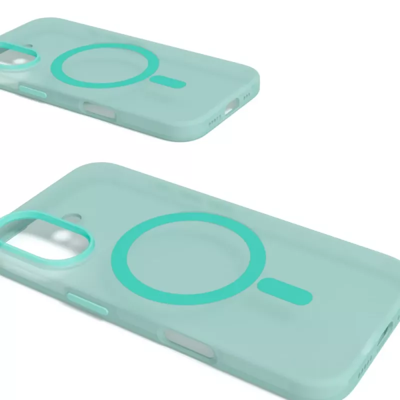 Puro Daylight MagSafe -silikonikuori iPhone 16:lle, vihreä