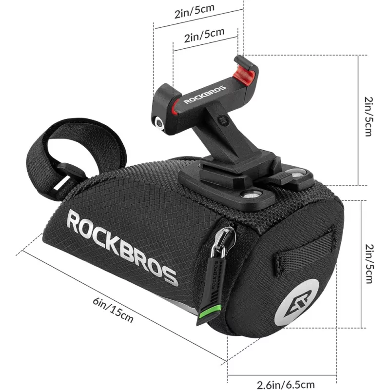 Rockbros C28 pyörän satulalaukku, musta