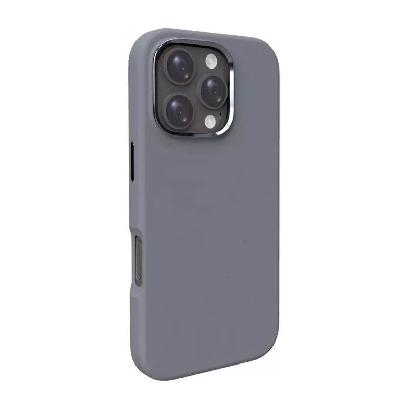 Puro Icon Mag Pro MagSafe -silikonikuori iPhone 16 Pro Max -puhelimelle, tummanharmaa