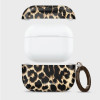 Tech-Protect Lamano-kuori Apple AirPods Pro 3 -kuulokkeille karabiinilla, Exotic Touch (musta ja ruskea)