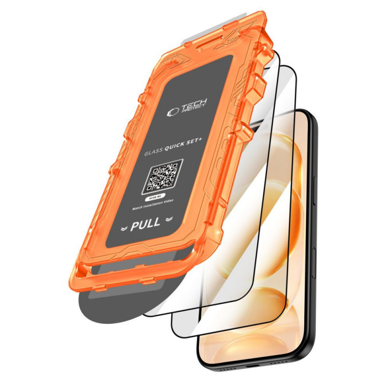 Tech-Protect Quick Set+ karkaistu lasi Apple iPhone 17 Pro / 18 Pro -puhelimelle, musta (2 kpl)