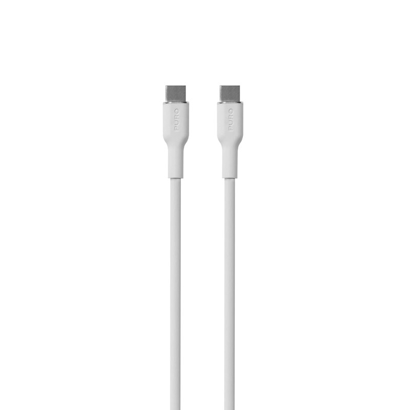 Puro ICON Soft USB-C - USB-C -kaapeli PUR671, 1,5 m, valkoinen