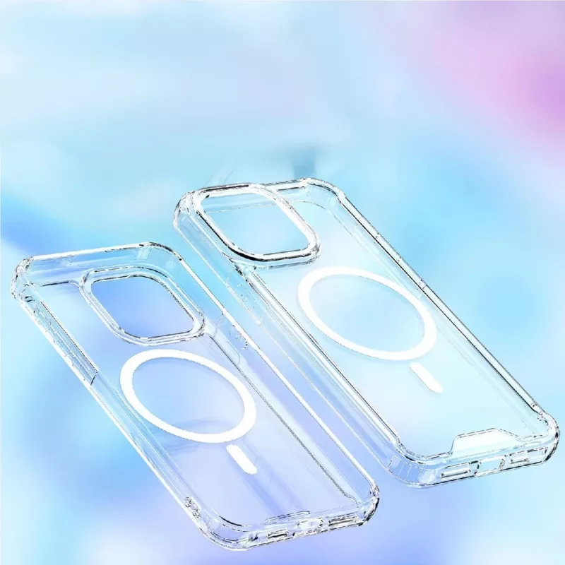 Hurtel Clear Corner Case MagSafe kuori iPhone 16 Plus -puhelimelle, läpinäkyvä