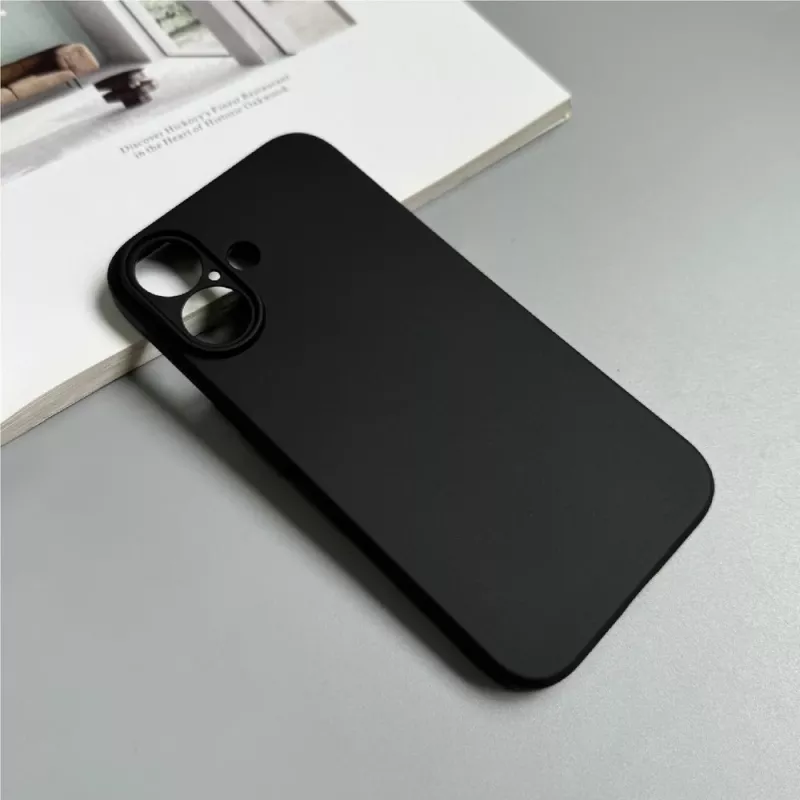 Hurtel Soft Case -suojakotelo iPhone 16 Plus -puhelimelle, musta