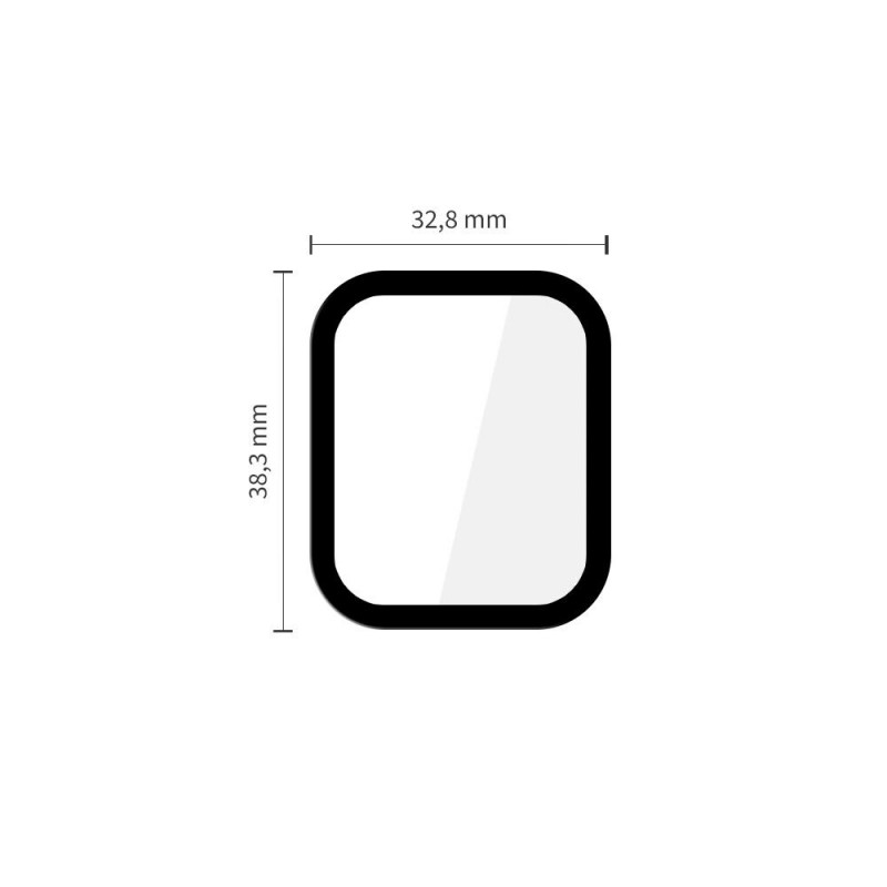 Tech-Protect Glass Flex+ hybridilasi Apple Watch 4 / 5 / 6 / SE 1 / 2 / 3 40 mm:lle, musta (2 kpl)