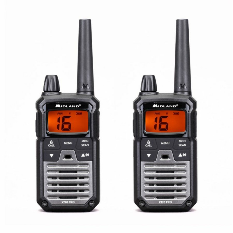 Midland XT70 Pro Duo -radiopuhelin, musta