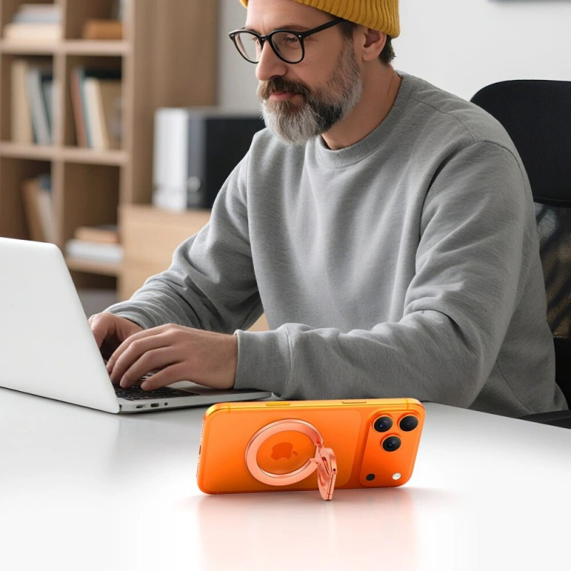 Tech-Protect MMR400 Lamano Magnetic MagSafe -puhelinrengas, ruusukulta
