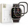 Tech-Protect Glass Ring karkaistu lasi Apple Watch Ultra 49 mm:lle, hopea ja musta (2 kpl)