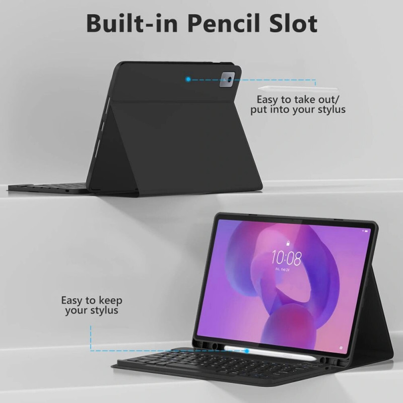 Tech-Protect SmartCase Pen + Keyboard Lenovo Idea Tab Plus 12.1 (TB-361) -laitteelle, musta