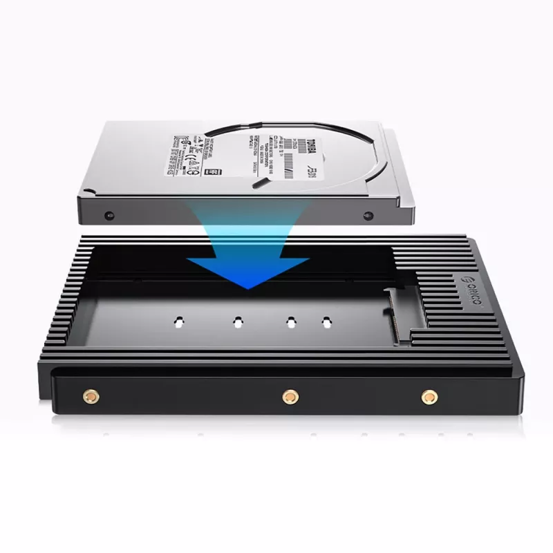 Orico D2SS-6G -asemusovitin 2.5" → 3.5", SATA III, musta