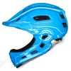 Wozinsky Lasten full face -pyöräilykypärä USB-takavalolla, koko S (52-56 cm), sininen