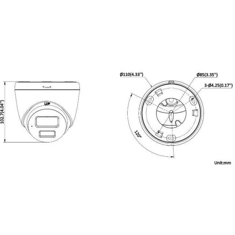 Hikvision DS-2CD1383G2-LIUF/SL 8MP IP-kamera, 2.8 mm