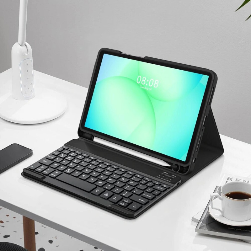Tech-Protect SmartCase Pen + -näppäimistö Samsung Galaxy Tab A9+ / A11+ 11.0 -laitteelle (X210 / X215 / X216 / X230 / X235 / X236), musta