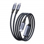 UGREEN L533 2in1 USB-C-kaapeli, USB-C–2x USB-C PD 140W, 2 m, musta