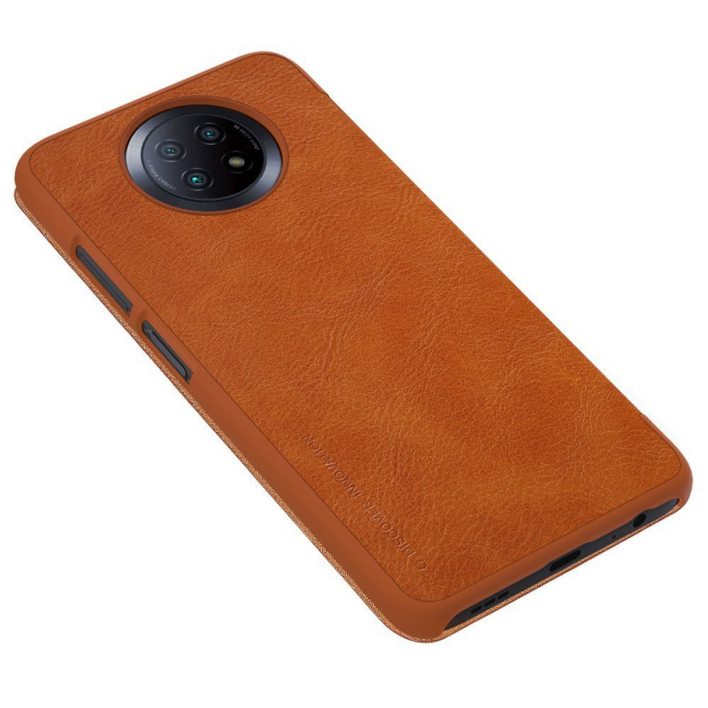 [CR] Nillkin Qin -kotelo Xiaomi Redmi Note 9T 5G -puhelimelle, ruskea (asiakaspalautus)