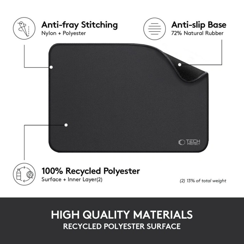 Tech-Protect A100 hiirimatto 35x25 cm, musta