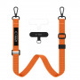 Tech-Protect C6S Rope Crossbody -puhelinranneke, Cosmic Orange