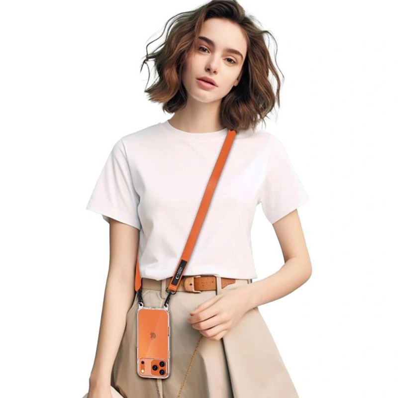 Tech-Protect C6S Rope Crossbody -puhelinranneke, Cosmic Orange