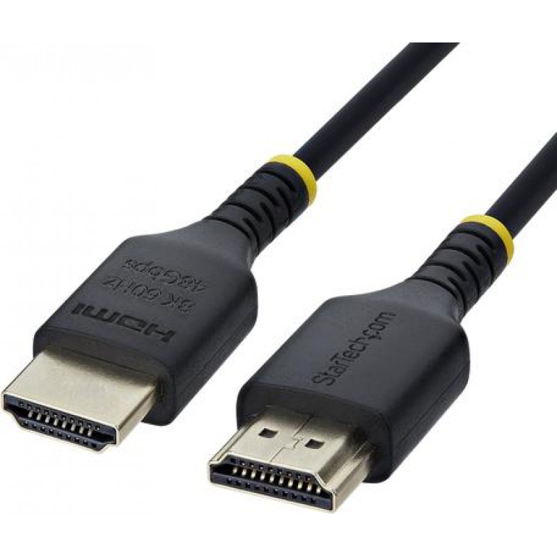 StarTech.com HDMI21-CBL-SLIM-1M Ultra High Speed HDMI 2.1 -kaapeli, 1 m, musta