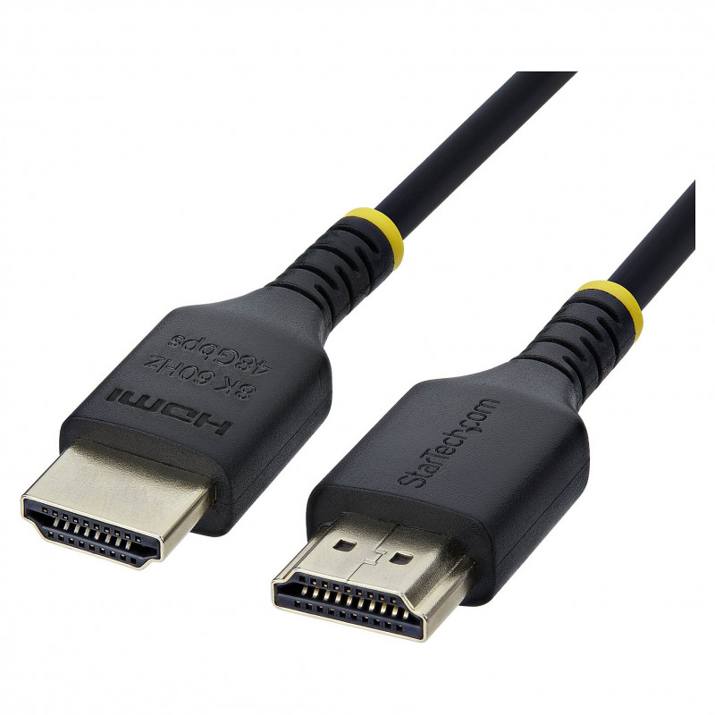 StarTech.com HDMI21-CBL-SLIM-1M Ultra High Speed HDMI 2.1 -kaapeli, 1 m, musta