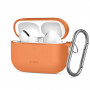 Tech-Protect Silicone Hook -silikonikuori Apple AirPods Pro 3 -kuulokkeille, cosmic orange