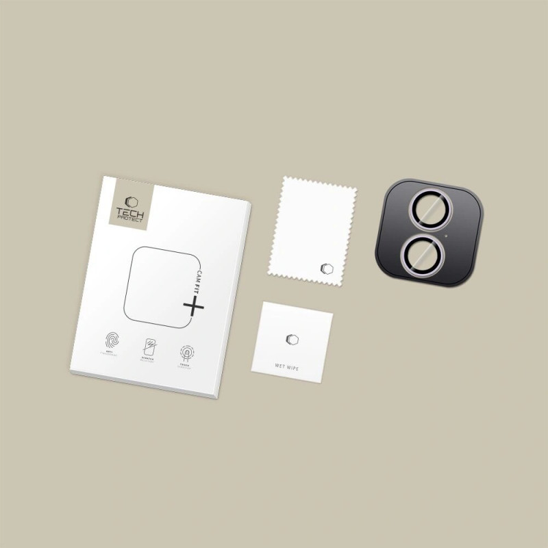 Tech-Protect Camring Fit+ -kameran linssinsuojukset Apple iPhone 16 / 16 Plus / 17 -puhelimeen, laventeli