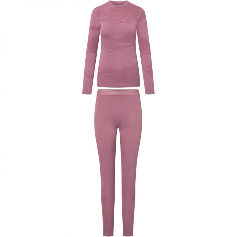Viking Gasher Lady Set Merino naisten alusasu, pinkki, S
