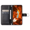 Hurtel Samsung Galaxy A37 5G PU-nahkainen lompakkokotelo jalustalla ja olkahihnalla, musta