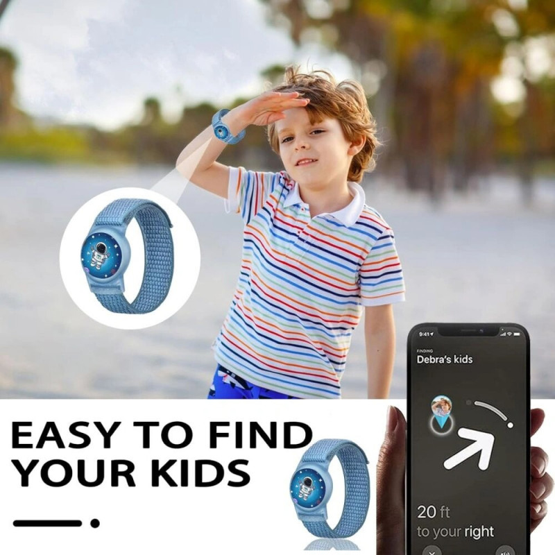 Tech-Protect Nylon For Kids -hihna Apple AirTag 1 / 2 -laitteelle, Astronaut