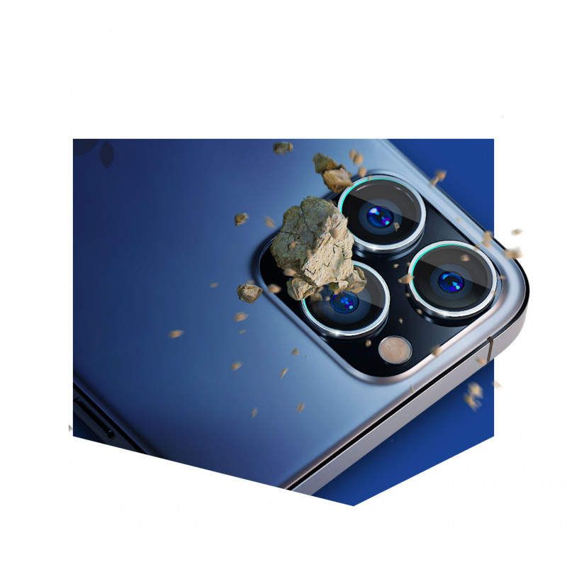3MK Lens Protection Pro -kameran linssinsuojalasi Apple iPhone 13 mini -puhelimeen, 9H, hopea