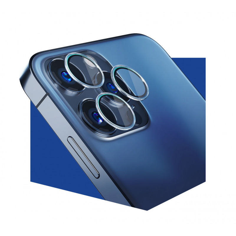 3MK Lens Protection Pro -kameran linssinsuojalasi Apple iPhone 13 mini -puhelimeen, 9H, hopea