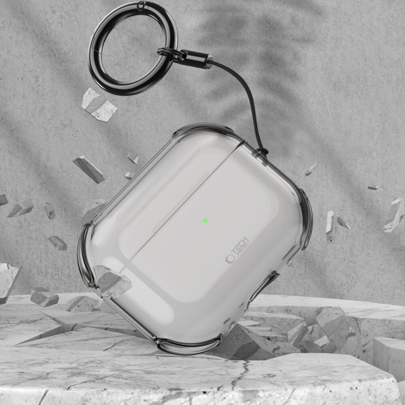 Tech-Protect Bounce -suojakotelo Apple AirPods Pro 3 -kuulokkeille, tuhkanharmaa