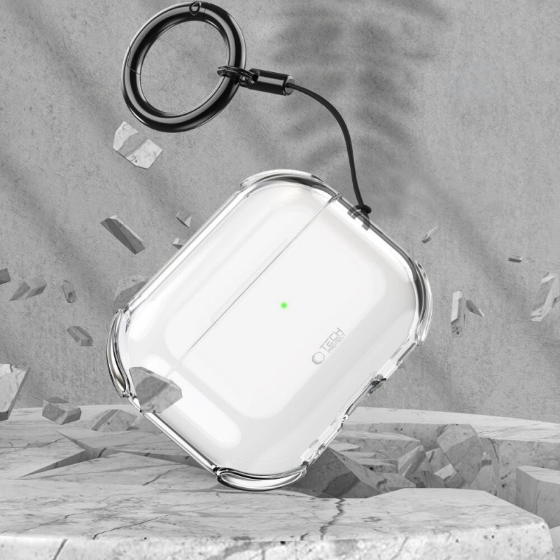 Tech-Protect Bounce -suojakotelo Apple AirPods Pro 3 -kuulokkeille, kirkas