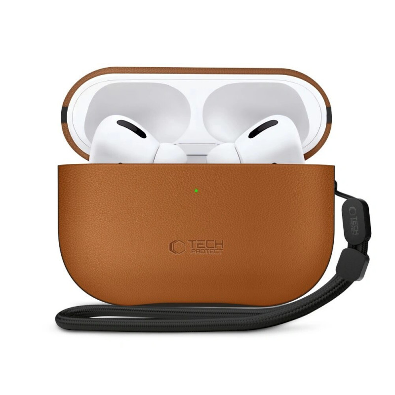 Tech-Protect NaturalFit -kotelo Apple AirPods Pro 3 -kuulokkeille, ruskea