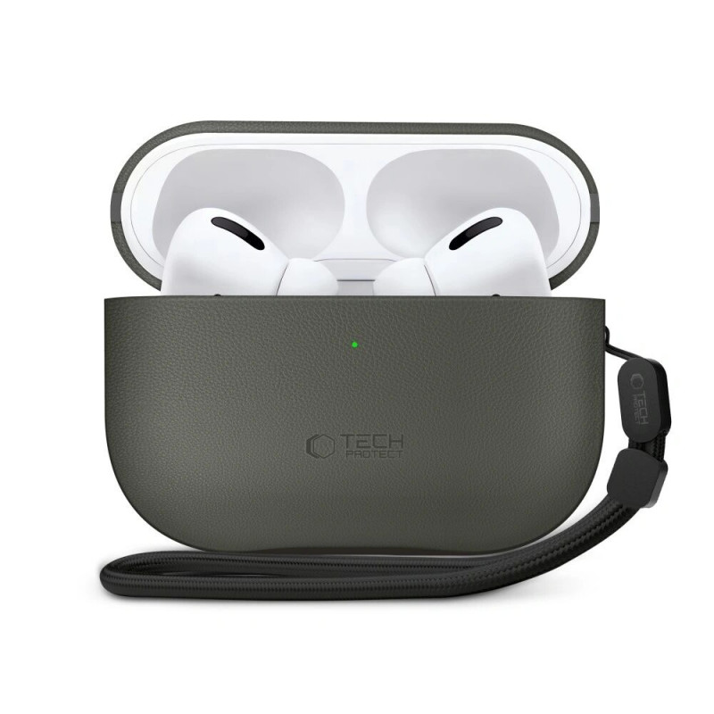 Tech-Protect NaturalFit -kotelo Apple AirPods Pro 3 -kuulokkeille, oliivinvihreä