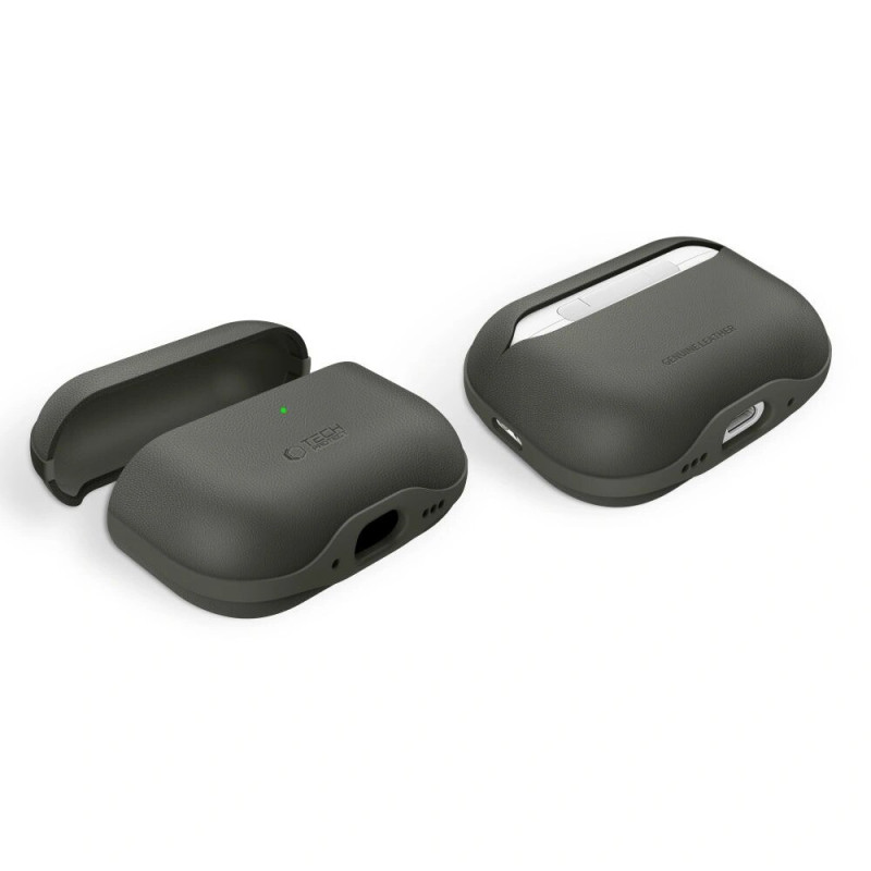 Tech-Protect NaturalFit -kotelo Apple AirPods Pro 3 -kuulokkeille, oliivinvihreä